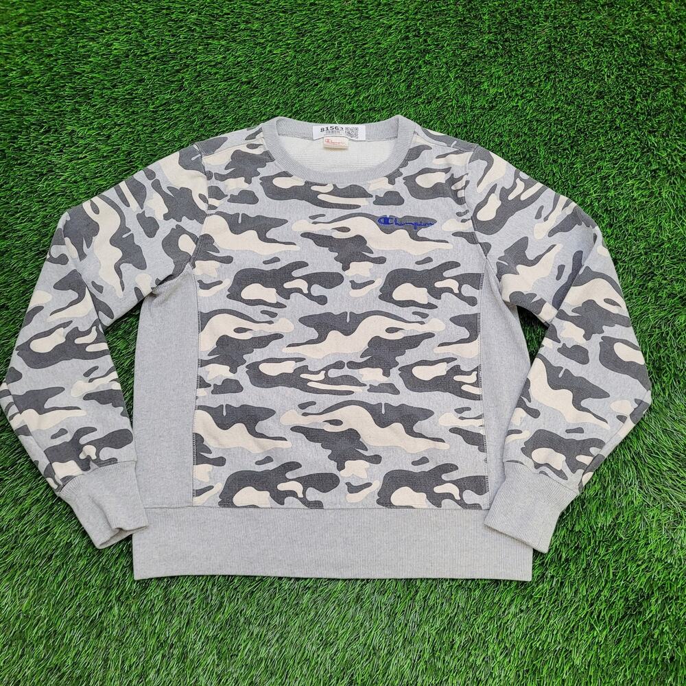 Vintage Champion Camo Sweatshirt Womens Large 20x23 USA